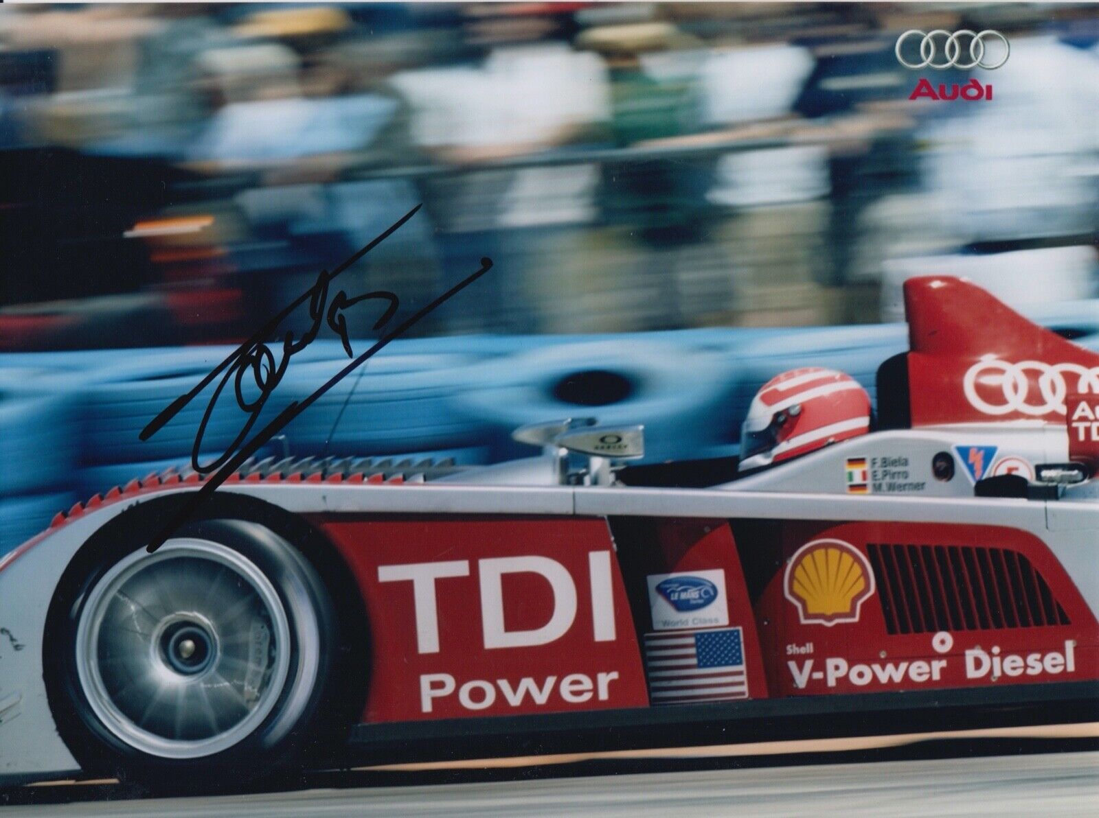 Frank Biela Hand Signed 8x6 Photo Poster painting - Le Mans Autograph - Audi.