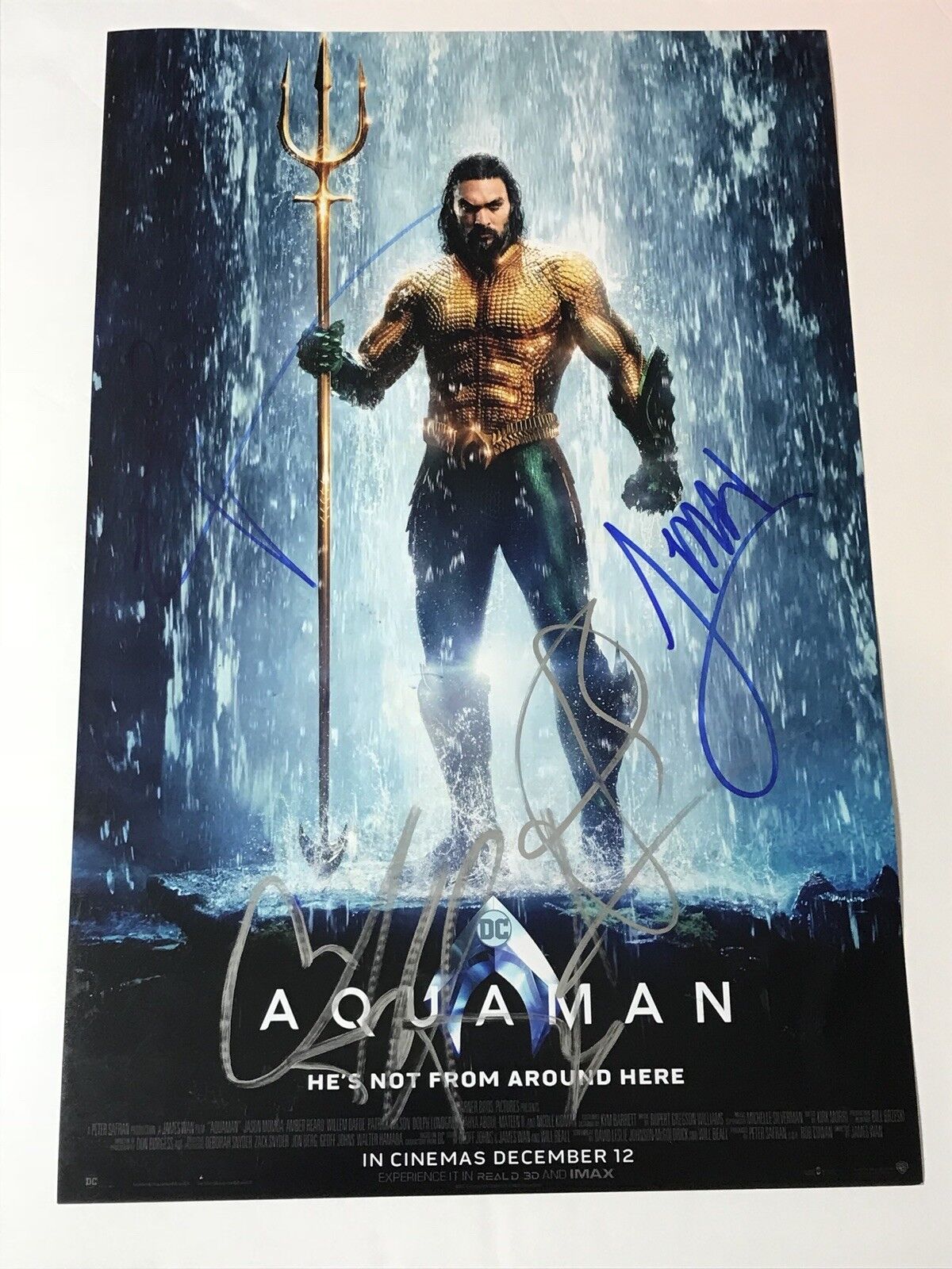 James Wan & Amber Heard AQUAMAN Cast X4 Signed 11x17 Photo Poster painting IN PERSON Autograph