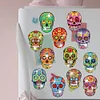 12pcs Skull Diamond Painting Refrigerator Magnets