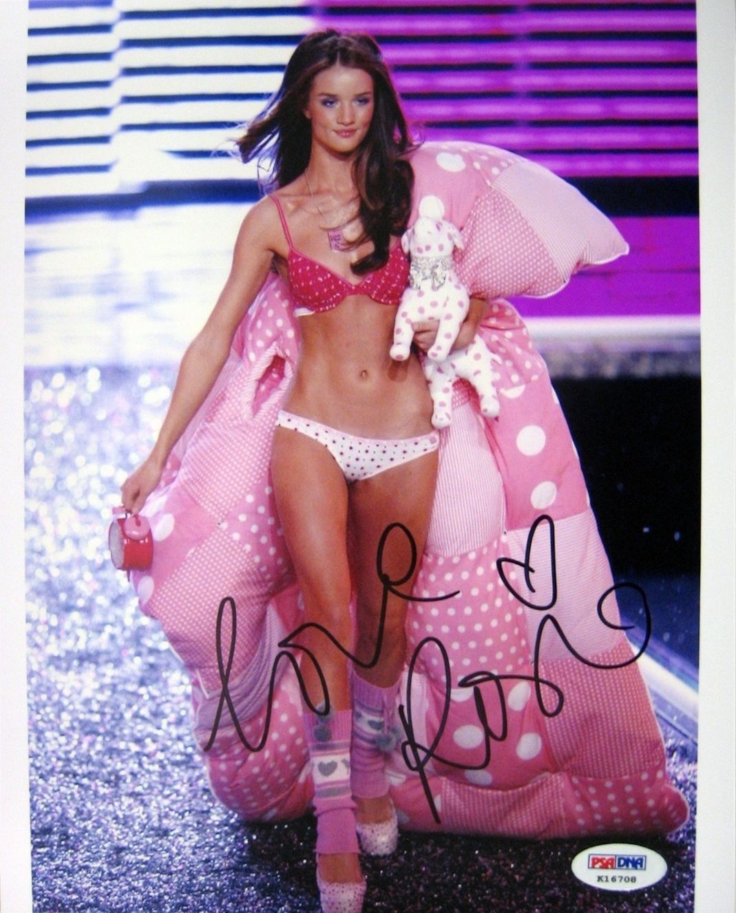 Rosie Huntington Whiteley Signed Victoria Secret 8x10 Photo Poster painting (PSA/DNA) #K16708