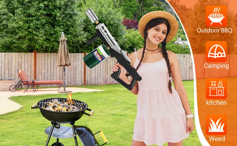 Product Introduction of Kitchen Torch, Cooking Propane Blow Torch, 700,000BTU Propane Torch, Food Culinary Torch for Outdoor Cooking, Campfire Starter Grill Torch, BBQ Torch for Steak & Creme Brule christmas gift ideas e 5