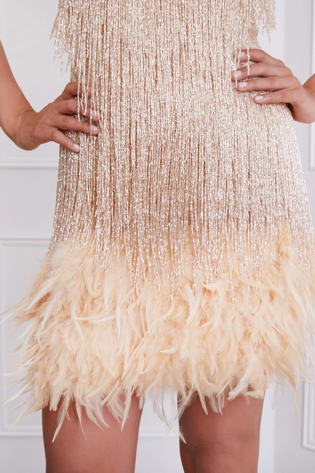 Fashion Fringed Sequin Suspender Dress