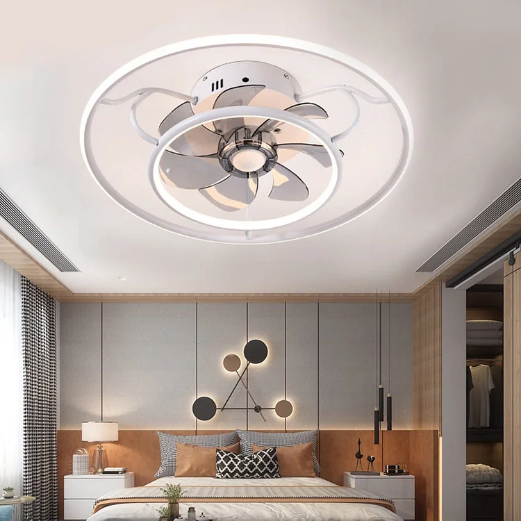 Nordic Frequency Conversion Adjustable Ceiling Fan Lights For Living Room Bedroom Dining Room - Appledas