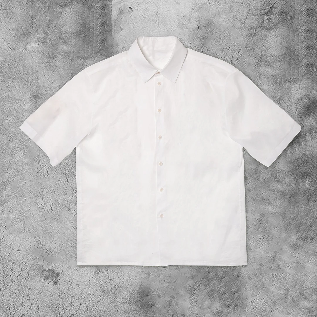 Art fashion cat print short sleeve shirt