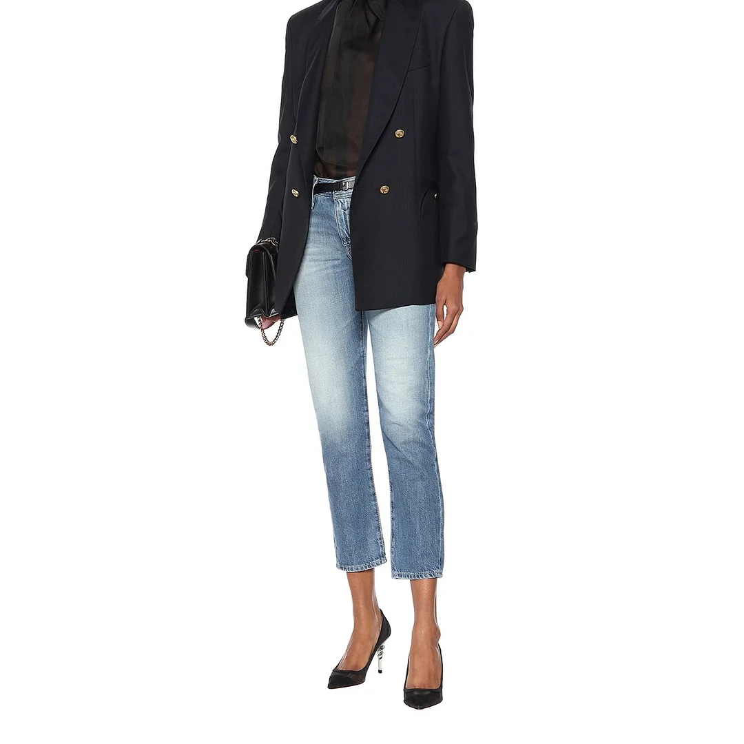 Mesh Patchwork Decorative Heel Pointed Toe Black Pumps for Women