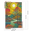 (40*60cm)Stained Glass Landscape - Full Round Drill Diamond Painting