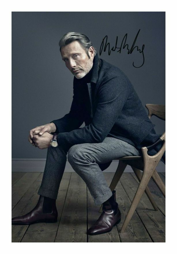 MADS MIKKELSEN - HANNIBAL AUTOGRAPH SIGNED PP Photo Poster painting POSTER