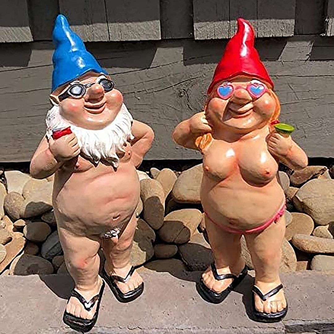 Naked Dwarf Resin Statue