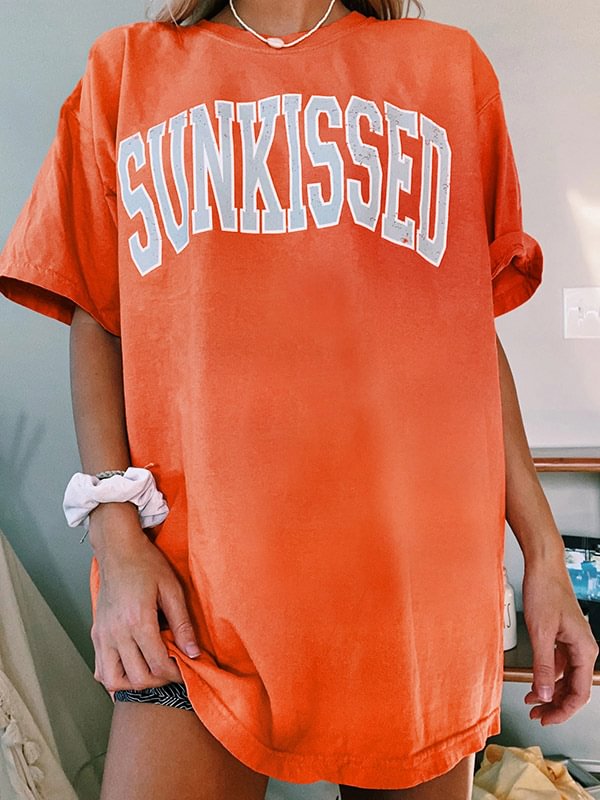 Women's Sunkissed Print Loose T-Shirt