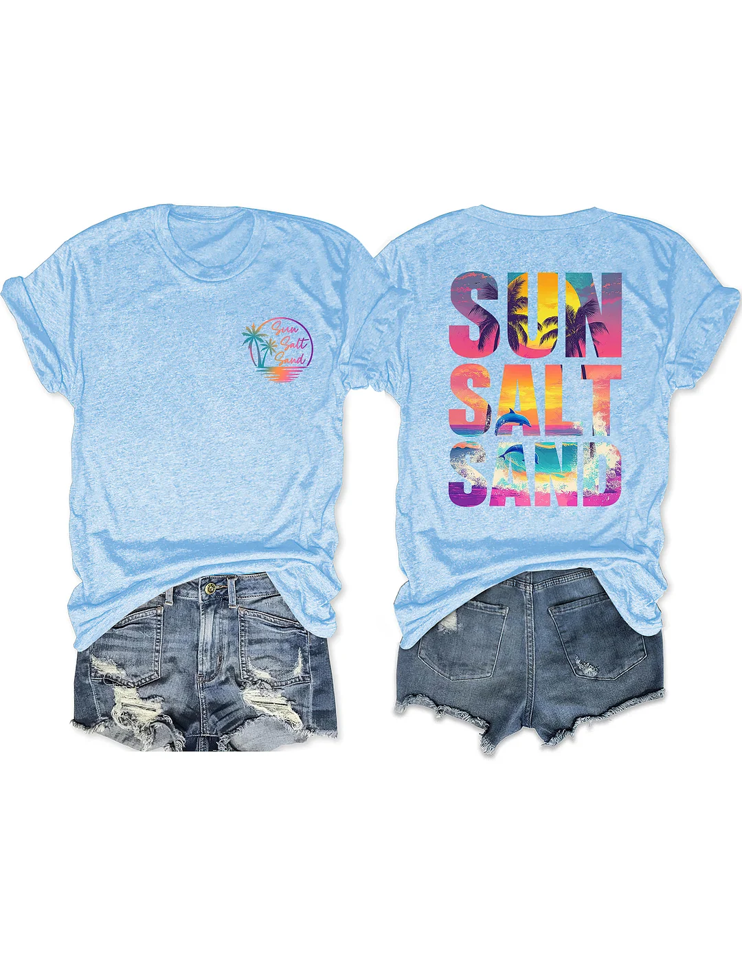 Retro Summer Sun Salt Sand T-shirt
