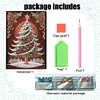 (US Local)Christmas Tree Special Shaped Diamond Painting Journal Notebook for Adults