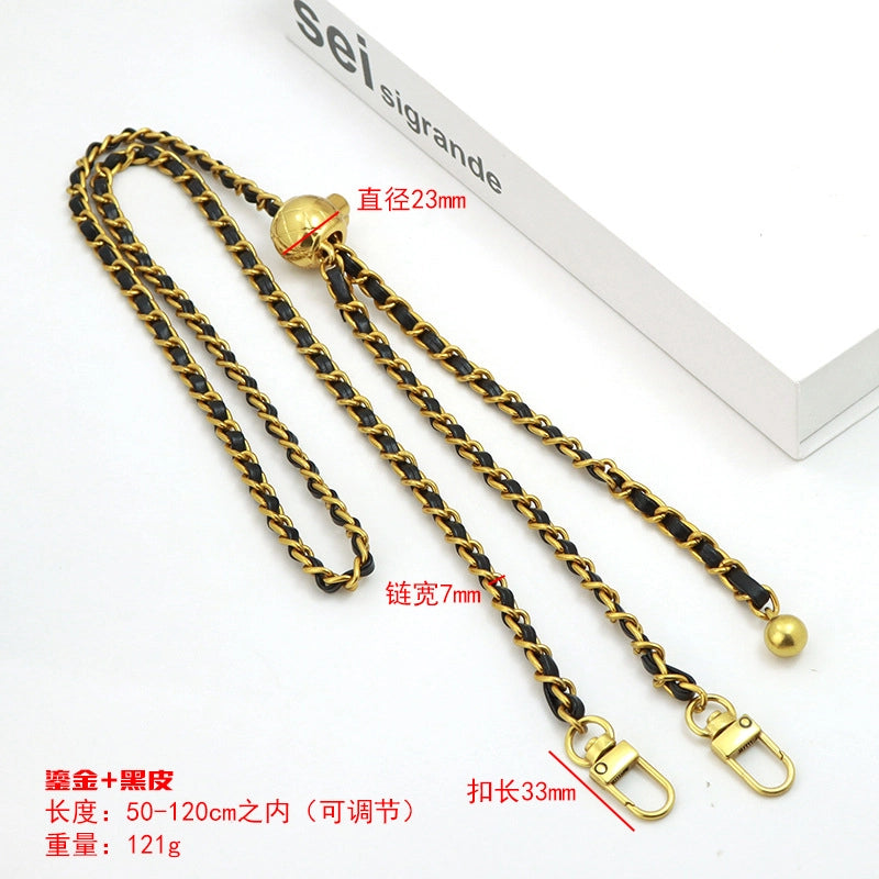 5 Pieces Alloy Solid Color Bag Chain Bag Straps