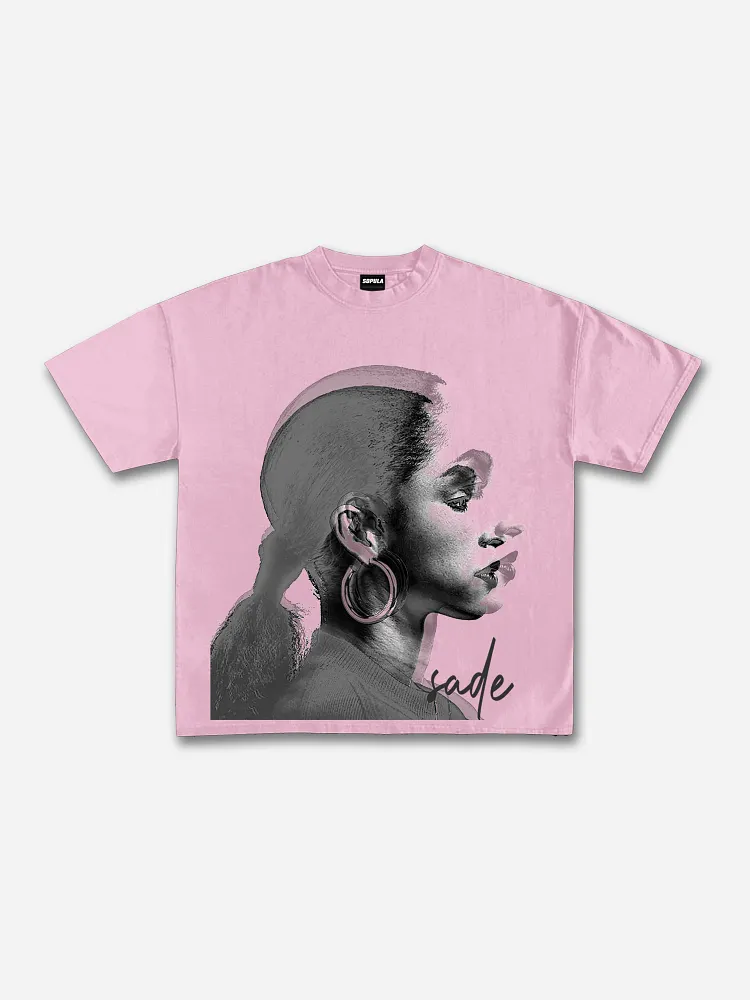 Vintage Short Sleeve Sade Adu Print 100% Cotton T-shirt