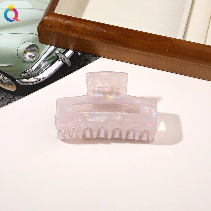 Women’s Minimalist Classic Style Solid Color PVC Hair Claws