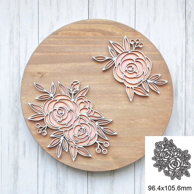 Rose Flower Metal Cutting Dies For DIY Scrapbook Cutting Die Paper Cards Embossed Decorative Craft Die Cut New