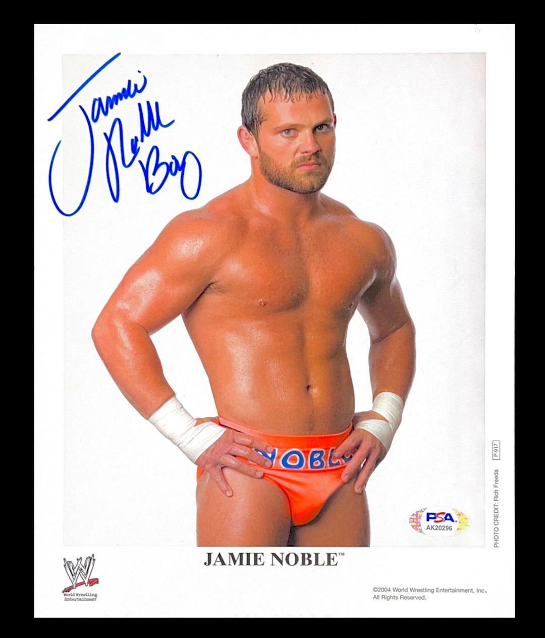 WWE JAMIE NOBLE BOY P-917 HAND SIGNED 8X10 PROMO Photo Poster painting WITH PROOF AND PSA COA