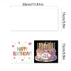 6Pcs f&ecirc;te d&rsquo;anniversaire-bricolage carte de voeux