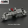 AMK SCX10 Aluminum Alloy Front Rear Portal Axles Complete for 1/10 RC Crawler Cars Axial SCX10 I II RGT 86100 Upgrades (Black)