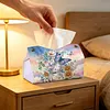Letter Butterfly DIY PULeather Diamond Painting Tissue Box for Adults Beginners Gem Art Painting Napkin Holder for Living Room Bedroom Bathroom Table Decor