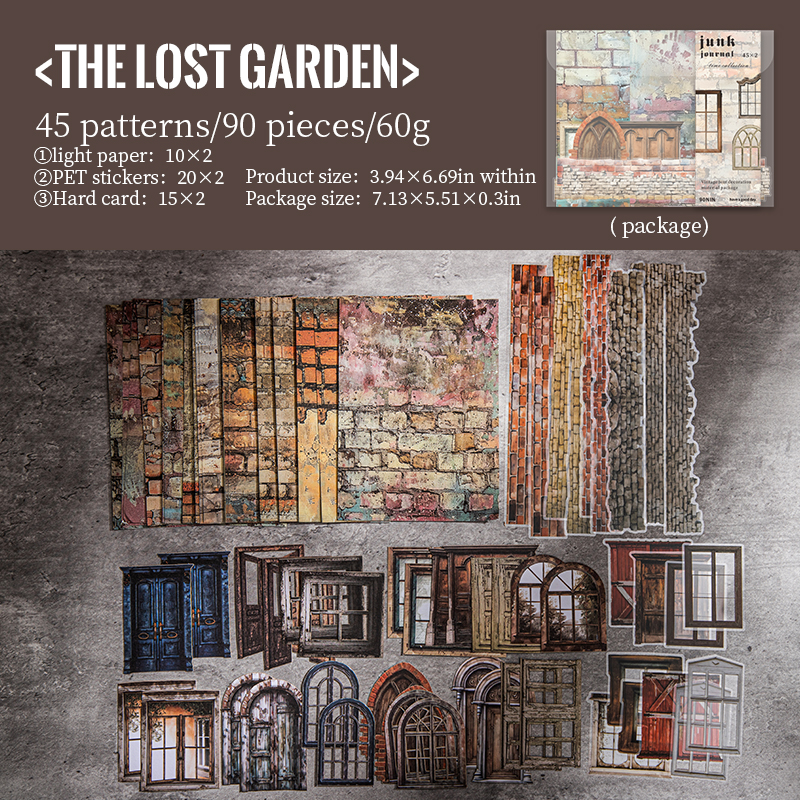 Material Package - Time Collection Series Vintage Wall Film Label Landscape 