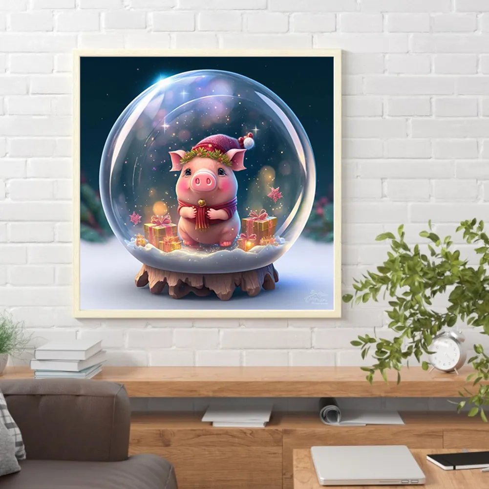 DIY Paint By Number 40*40cm - Crystal Ball-Pig