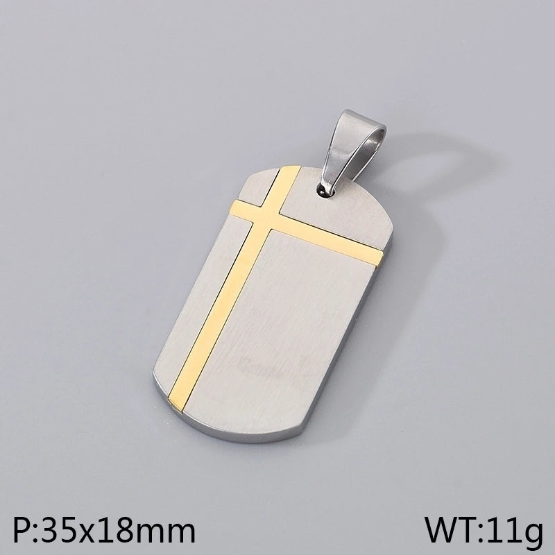 Minimalist Classic Style Square 304 Stainless Steel 18K Gold Plated Unisex