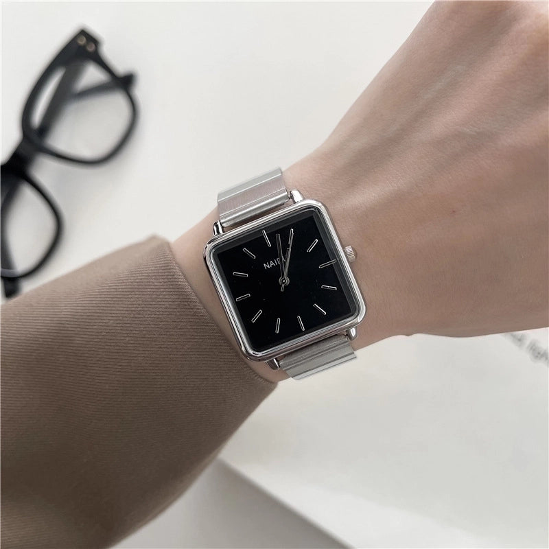 Fashion Solid Color Folding Buckle Quartz Women’s Watches