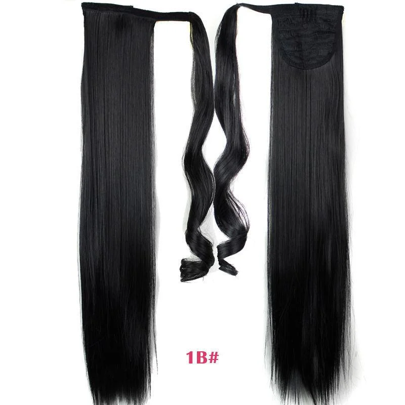 Chemical Fiber Velcro Straight Ponytail Wig Women | EGEMISS