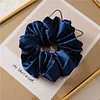8PCS Satin Plain Colors Hair Band Scrunchie