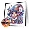 Diamond Painting-DIY Full Round Drill US Flag Star Gnome