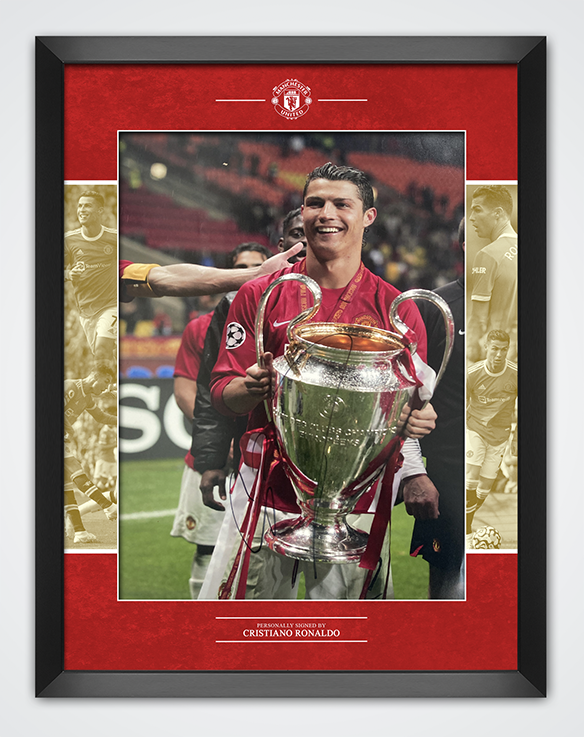 Cristiano Ronaldo Signed & Framed 16X12 Photo Poster painting Manchester United F.C AFTAL COA