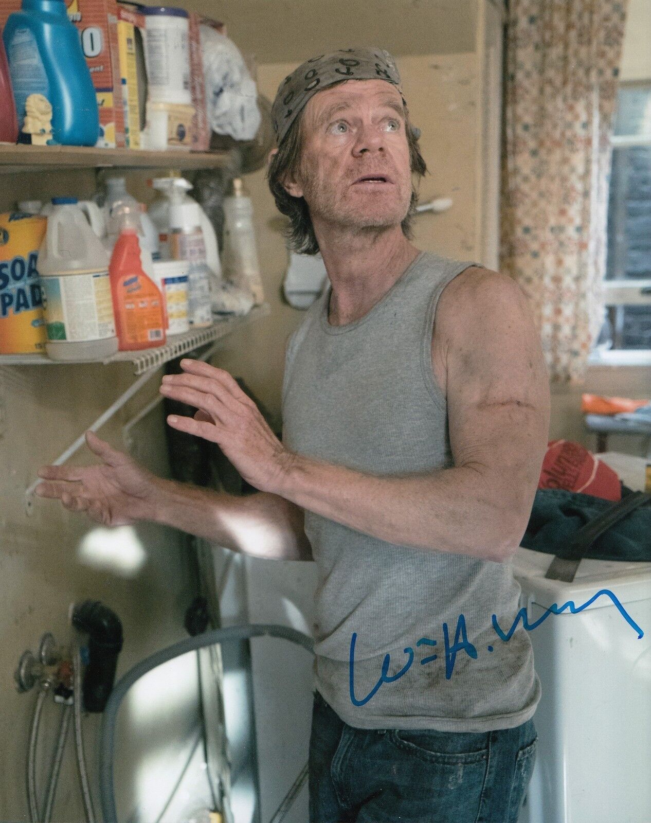 WILLIAM H MACY signed *SHAMELESS* 8X10 Photo Poster painting FRANK GALAGHER (PROOF) W/COA #4