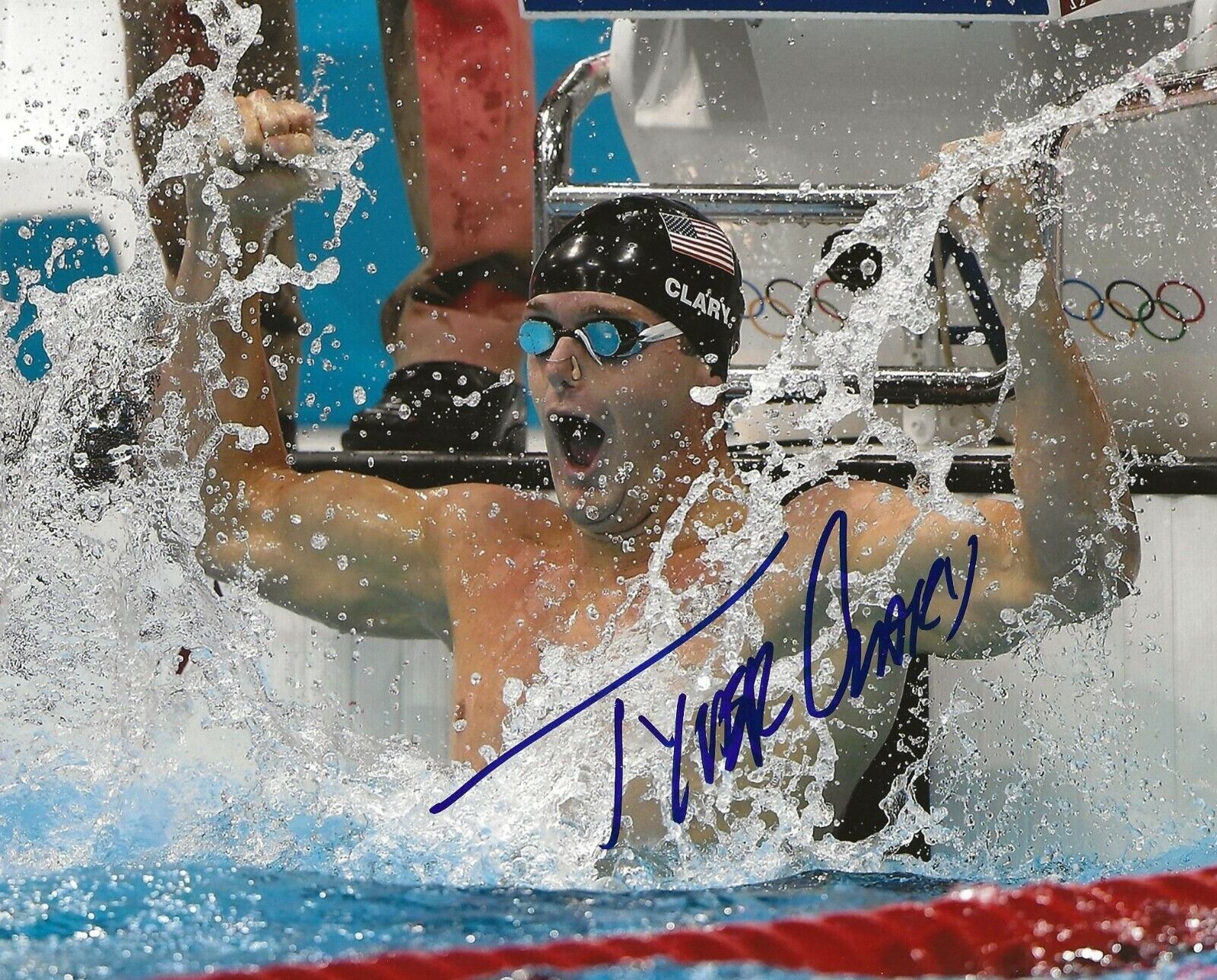 Tyler Clary signed Team USA Swimming 8x10 Photo Poster painting autographed Olympics