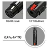 1/4 TRS Female To 3Pin XLR Female Microphone Cable Connectors Audio Cable Plug Connector Adapter for Mixer Microphone Power Amplifier