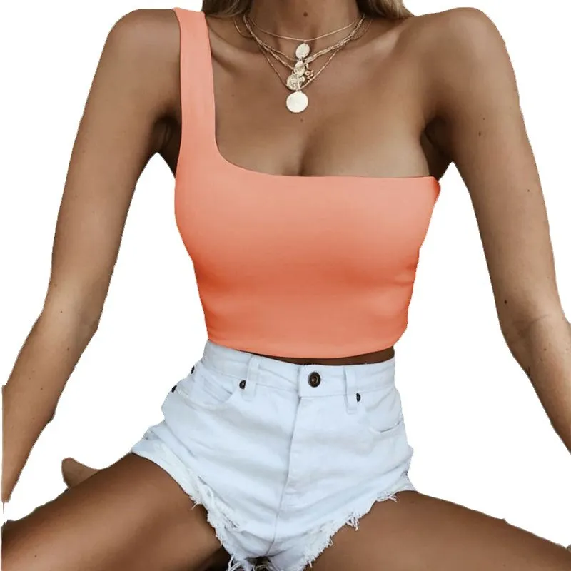 Churchf Churchf Popular Ebay Nightclub Sports Single Shoulder Without Steel Ring Sling Chest Women's Sling Vest