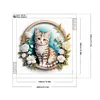 >SALE<DIY Partial Special Shaped Drill Diamond Painting Simple Kitten 40x40cm