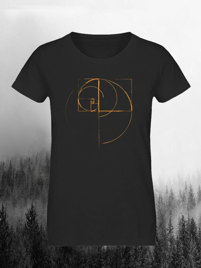 Women's Fibonacci Gold Short-Sleeved Shirt