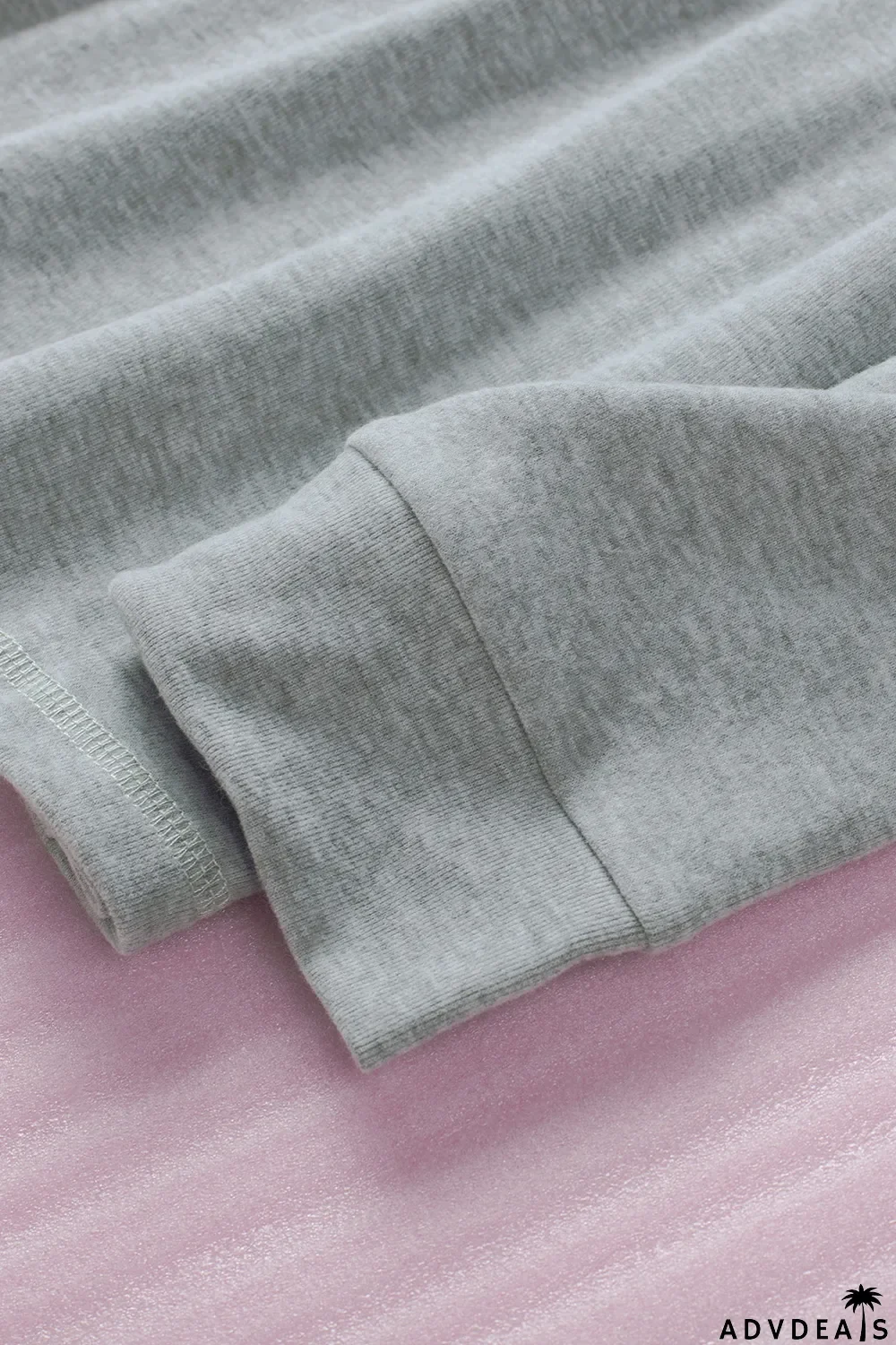 Gray Color Block Raglan Sleeve Top