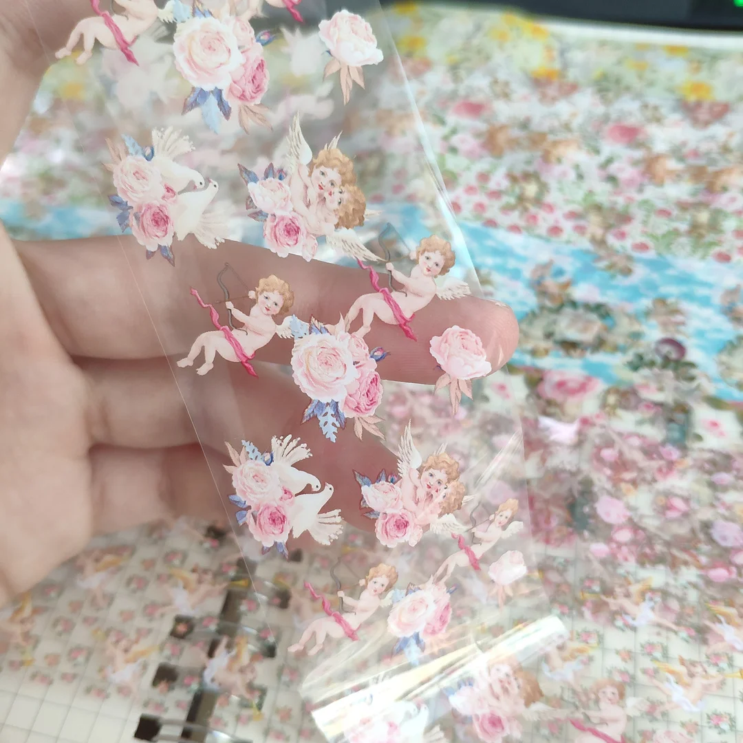 50×4cm Angel Nail Art Foils Paper Nail Art Transfer Sticker Slide Decals Accessories 10 Styles  Nail Art Decorations Manicure Wr-Nail Inspo