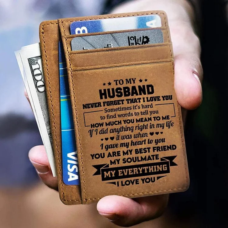 To My Husband - How Much You Mean To Me - Card Wallet The Cold Blanket