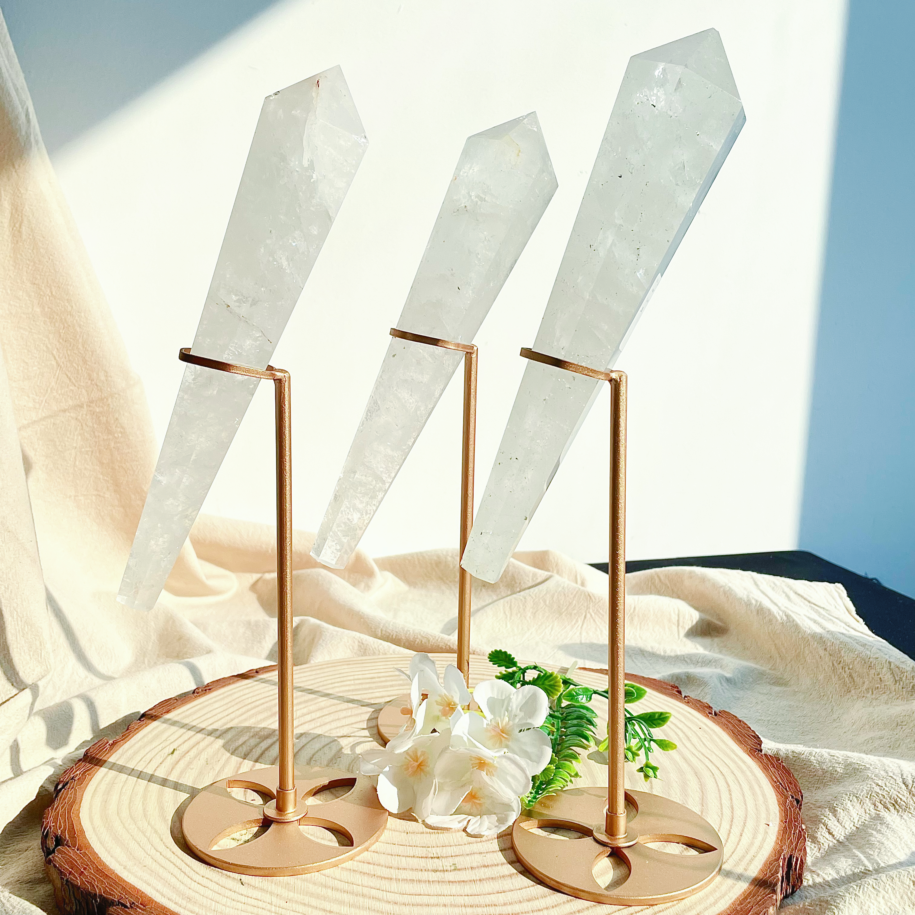 Clear Quartz Wand 1set