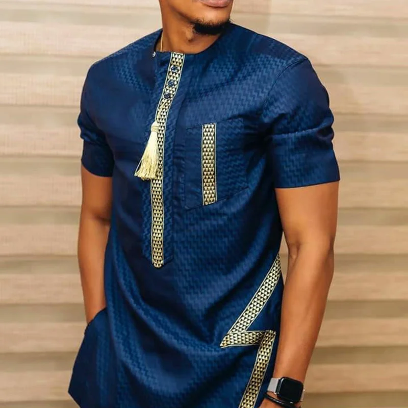 Men's Ethnic Style Causal Short Sleeve Shirt