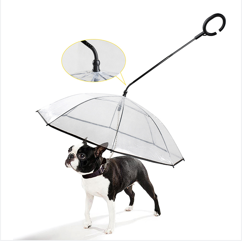 Pet Umbrella With Dog Leash For Rain Walking Umbrellas