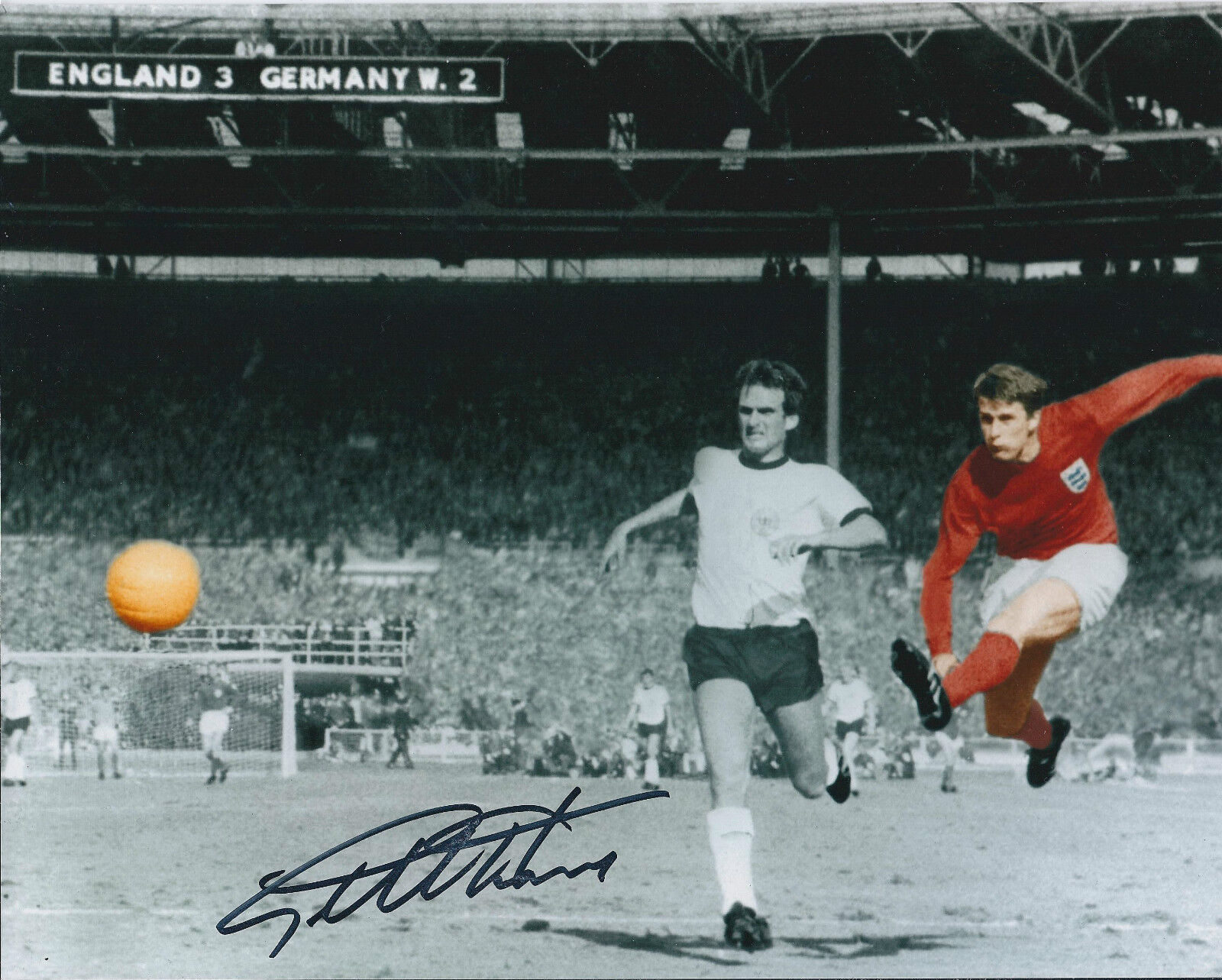 Geoff HURST SIGNED Autograph Photo Poster painting AFTAL RD COA 1966 World Cup Hat-trick Hero