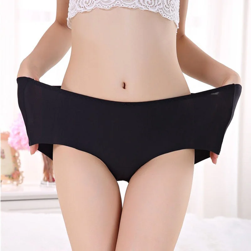 Hot Sale Ice Silk Ultrathin Quick Dry One Piece Women Seamless Large Plus Size Sexy Ladies Panties Briefs Underwear