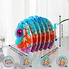 Oranger Fisch 5d DIY Tiermuster Diamantbemalungsuntersetzer mit Halter