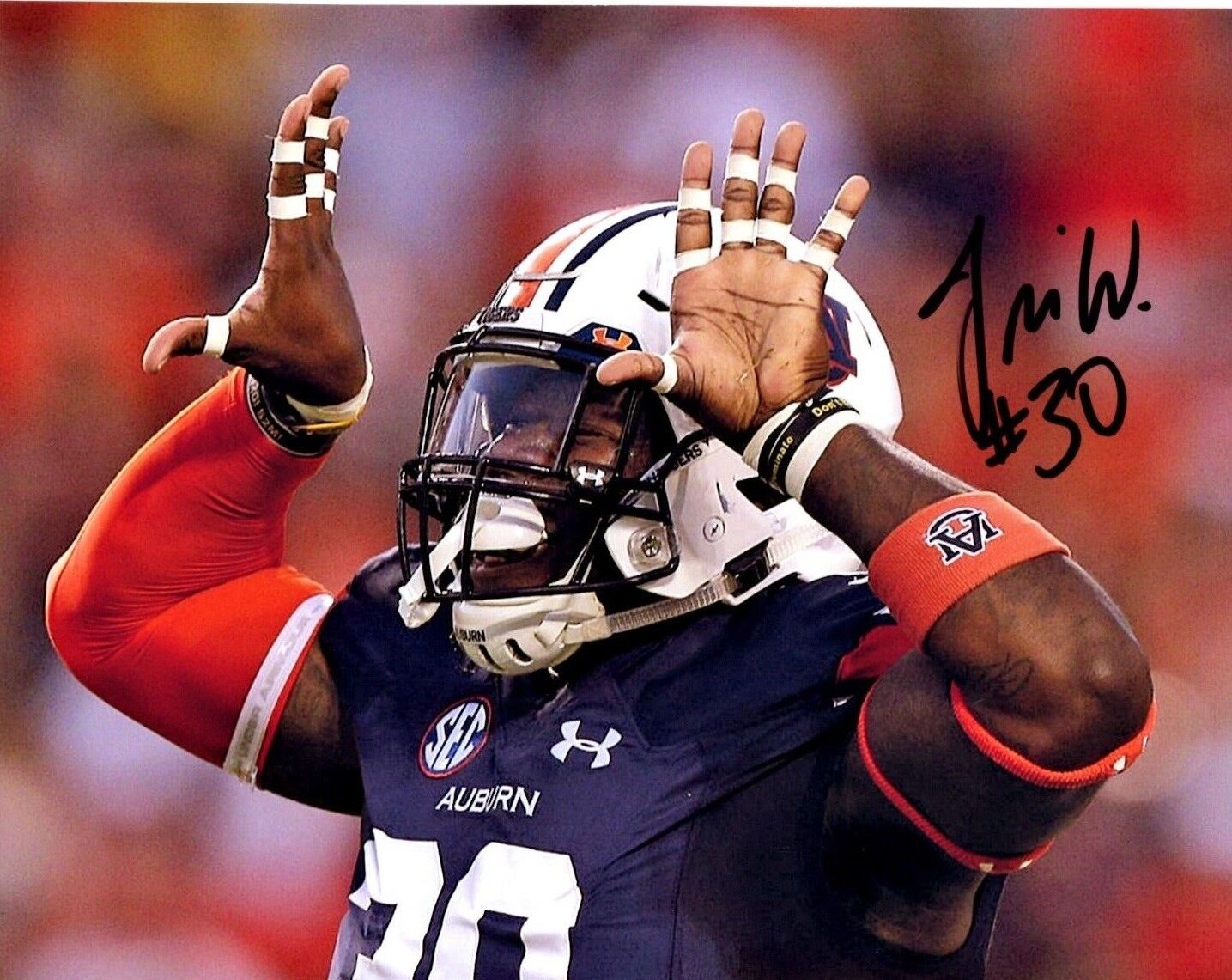 Tre’ Williams Auburn Tigers hand signed autographed 8x10 football Photo Poster painting e