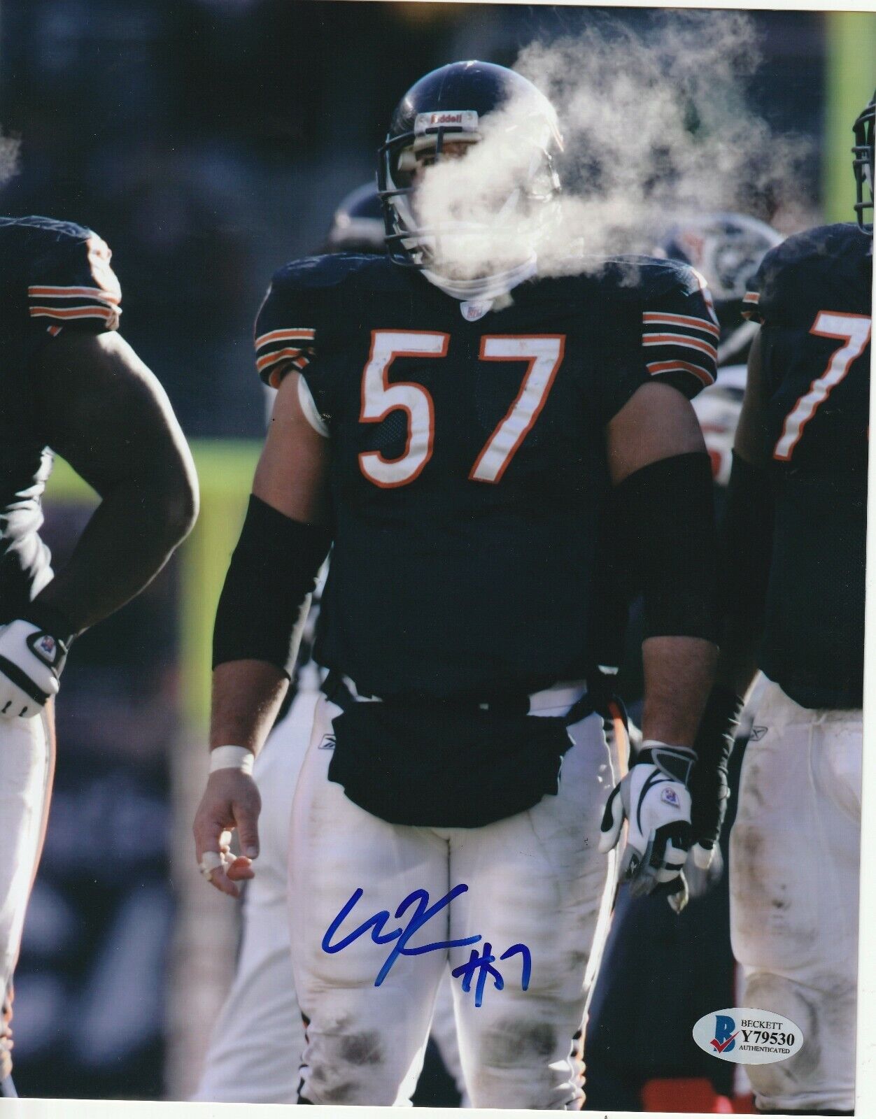 OLIN KREUTZ Signed Chicago BEARS 8x10 Photo Poster painting with Beckett COA