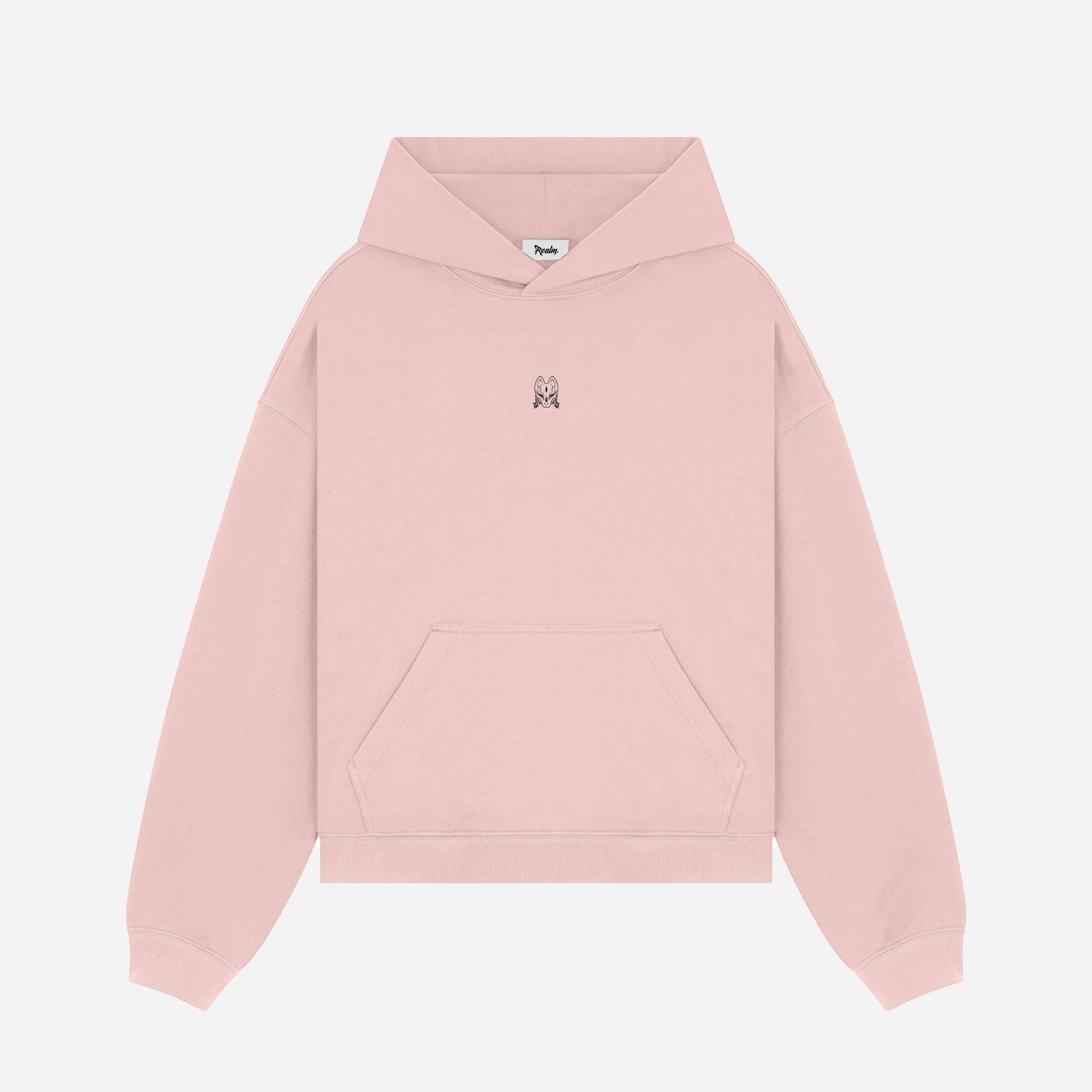 Realm Oversized Cropped Hoodie (Rose)