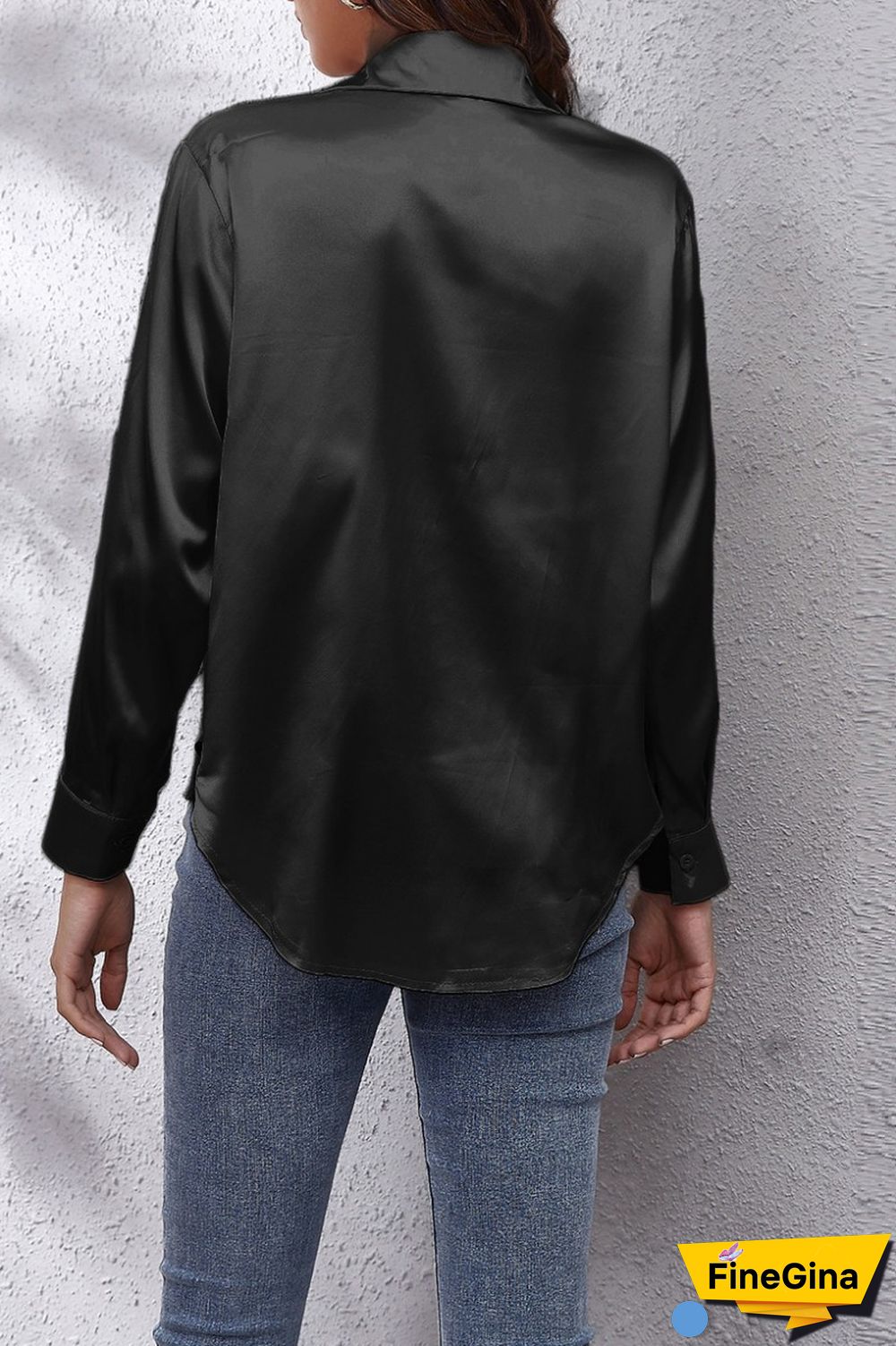 Green Casual Solid Basic Shirt Collar Tops